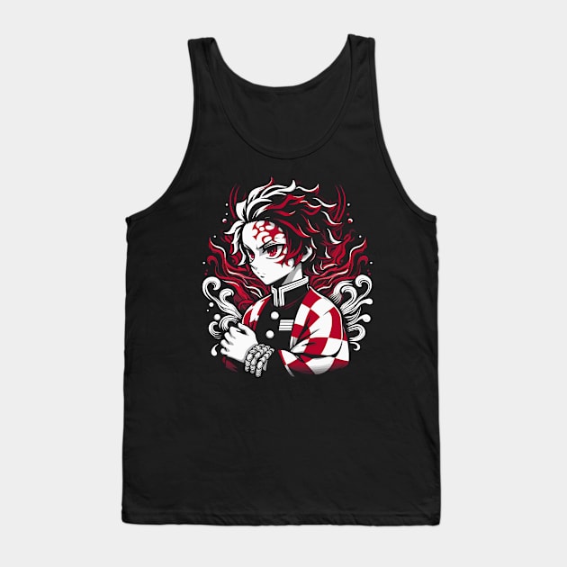 Tanjiro Kamado Demon Slayer Tank Top by alternexus